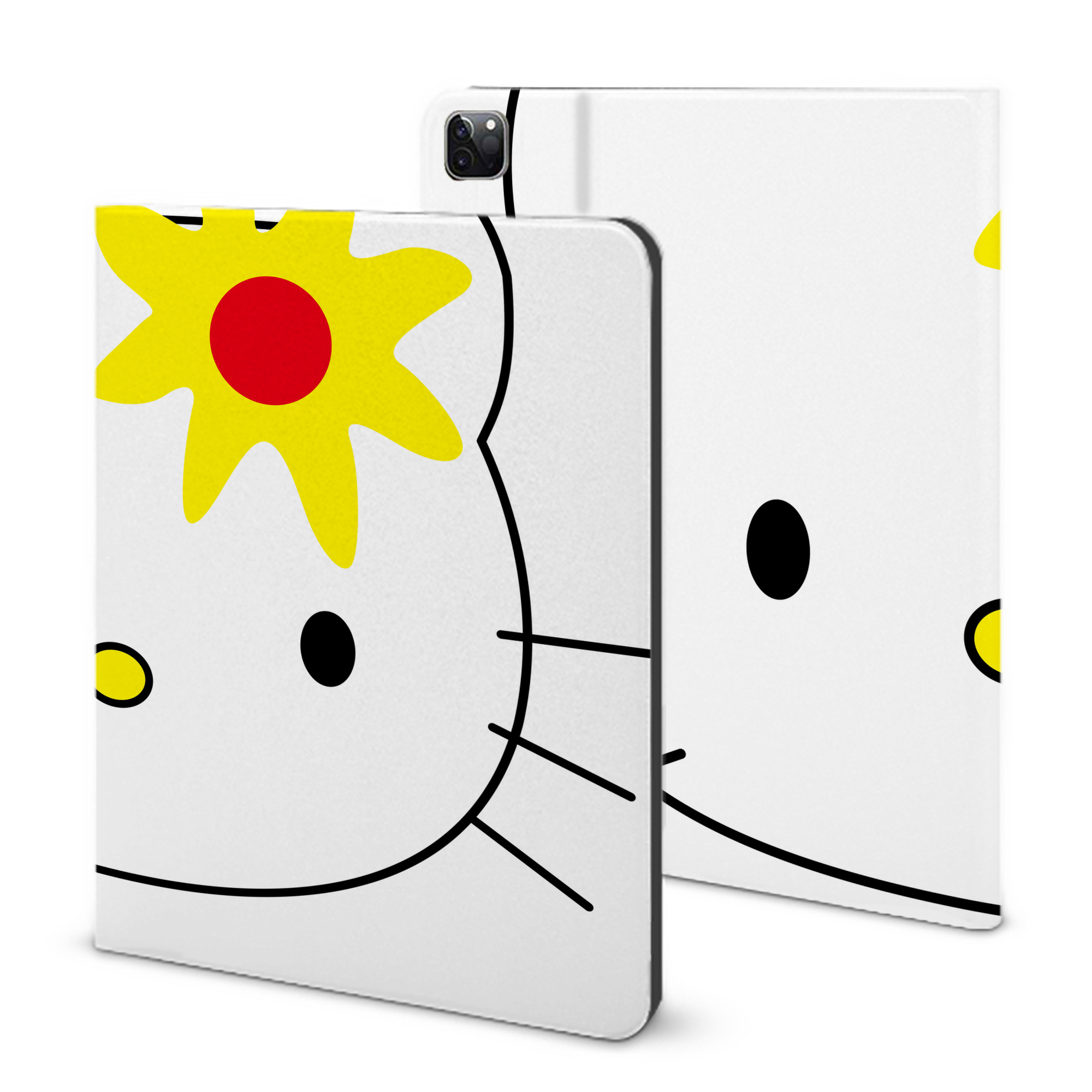 （画像用） Hello Kitty ハローキティ IPad ケース ブック型 PUレザー TPU 耐衝撃 軽量 薄型 ペン収納なし 全面保護 IPad 各モデル対応